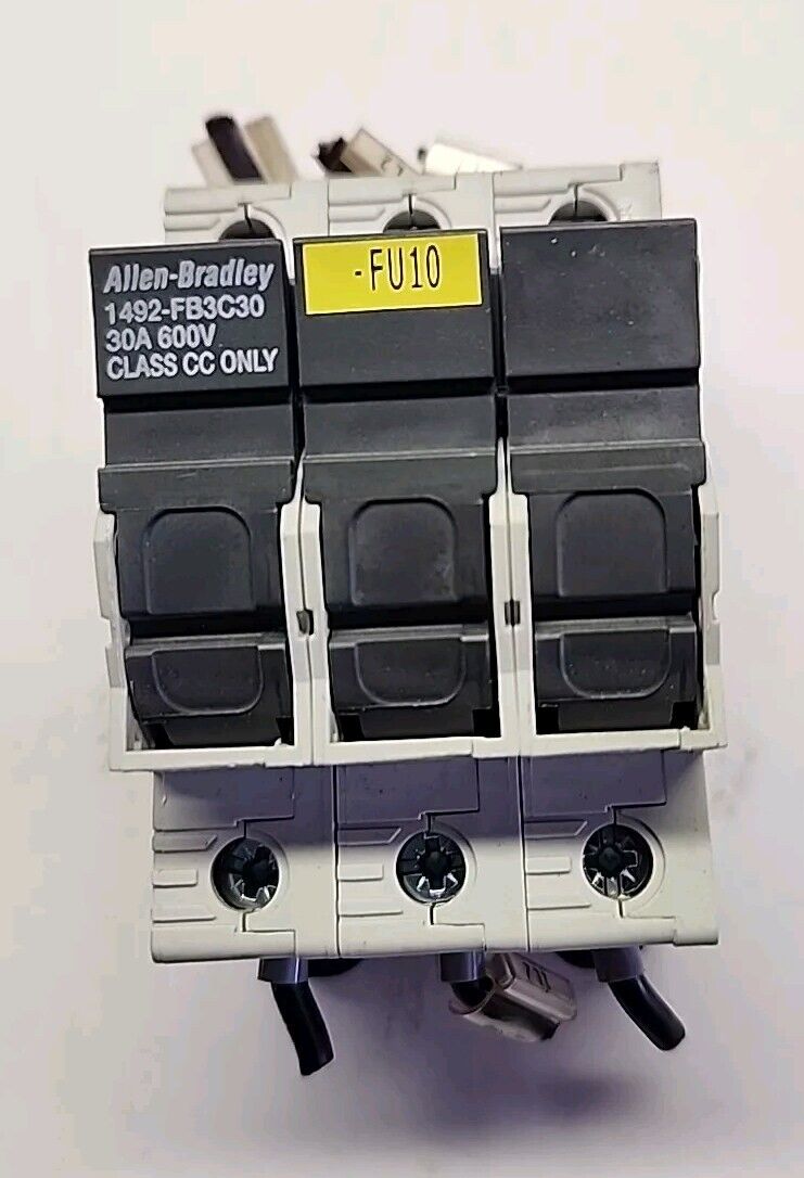 Allen Bradley 1492-FB3C30 Fuse Holder SER B & Fuses with Warranty & Free Ship