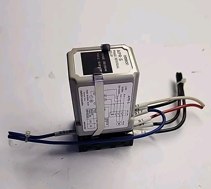 OMRON APR-S PHASE REVERSAL RELAY & Base 200/220VAC with Warranty & Free Shipping
