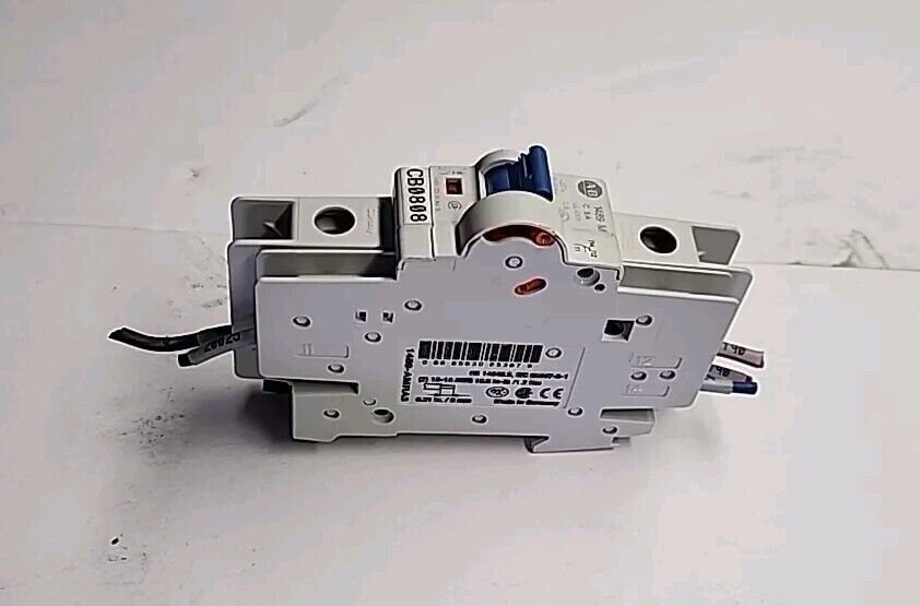 Allen Bradley 1489-M C 5A Amp Din Rail Circuit Breaker With 1489-AMRA3 Contact