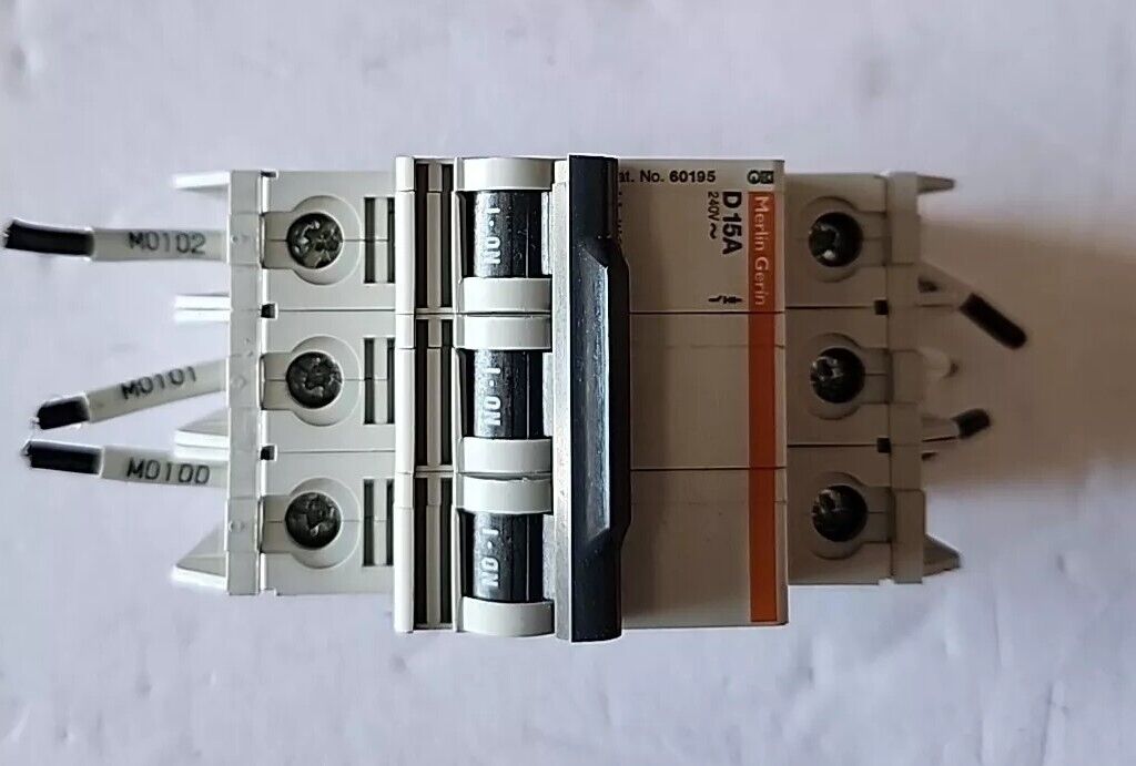 Used MERLIN GERIN Multi9 C60 3-POLE 15A CIRCUIT BREAKER w/Warranty & Free Ship