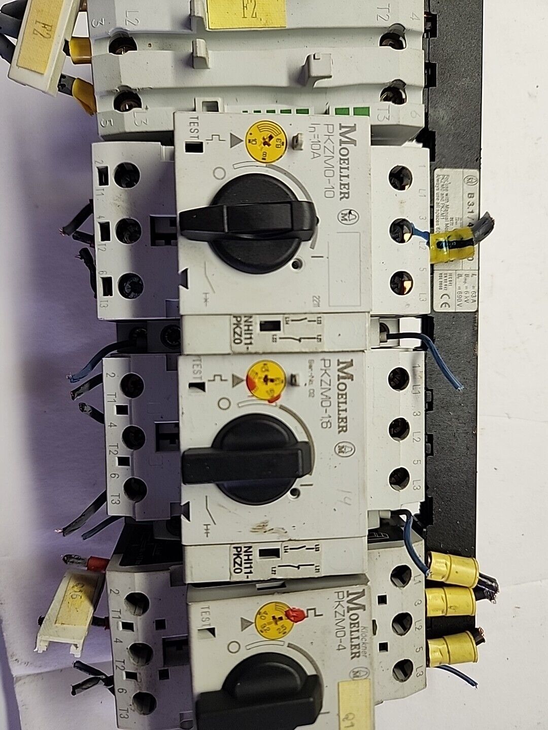 (4)pcs Moeller LOT CL-PKZO, PKZMO-10,PKZMO-1,6, PKZMO-4 Free Shipping