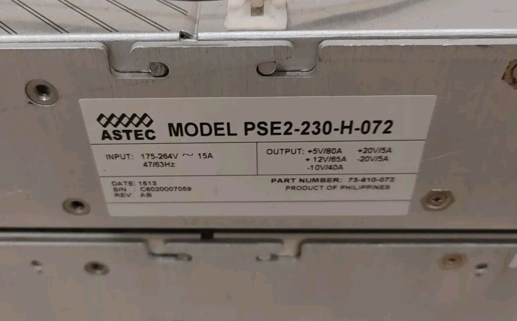 2x ARTESYN MVP SERIES MP1-3L-1L-1P-1P-30 ASTEC PSE2-230-H-072 P/N 73-690-4096