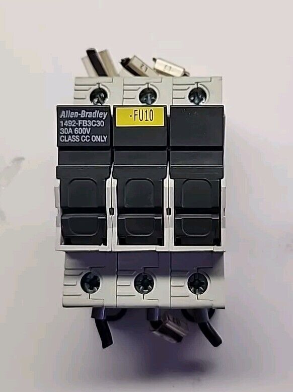 Allen Bradley 1492-FB3C30 Fuse Holder SER B & Fuses with Warranty & Free Ship