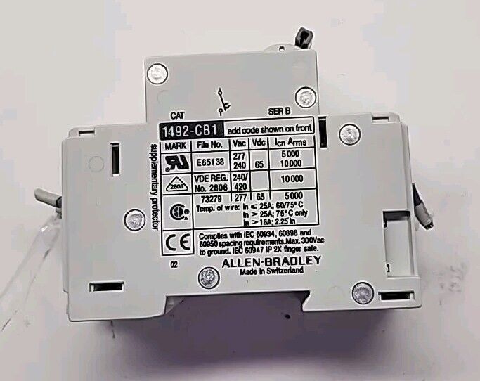 Allen Bradley 2 pole 3Amp DIN Circuit Breaker 1492-ACB G030 1492-CB1 Free Ship