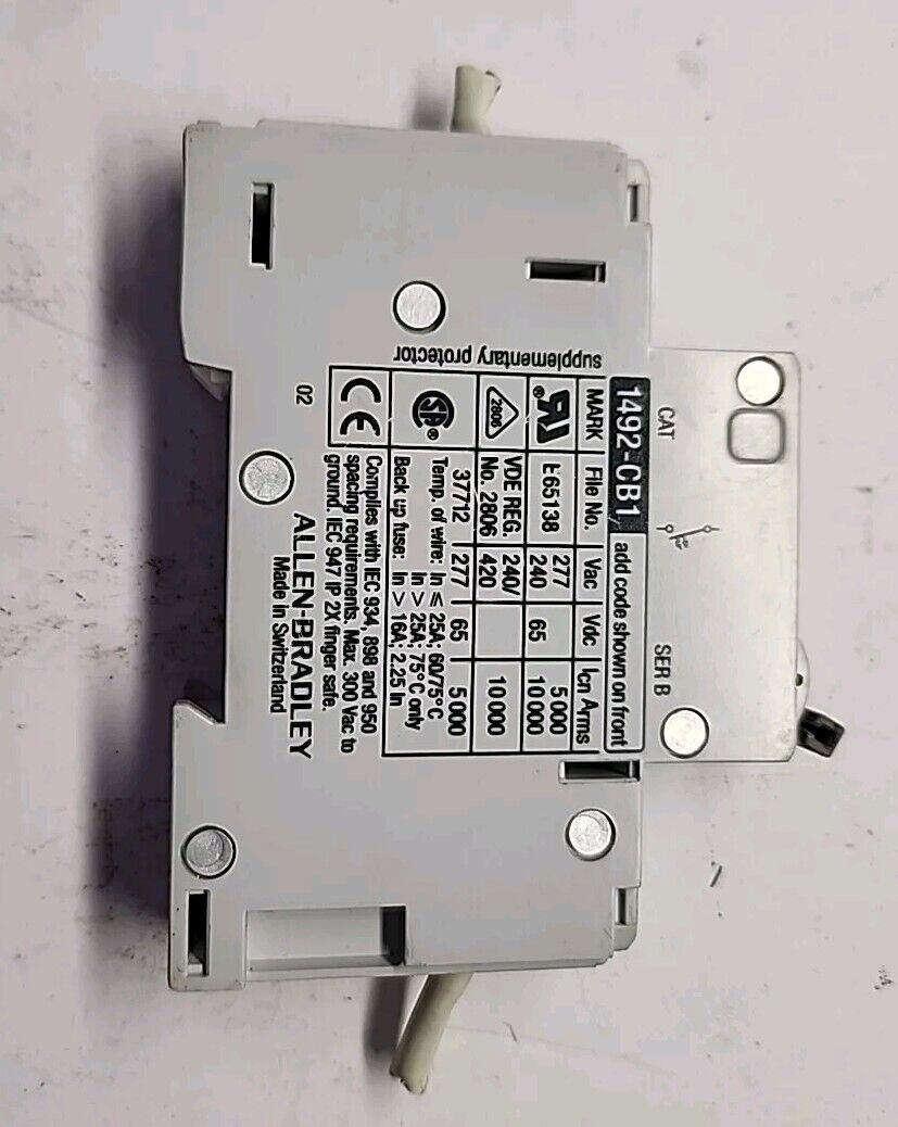 Allen Bradley 1492-CB1G020 - Circuit Breaker, 1P, 2 Amps Free Shipping