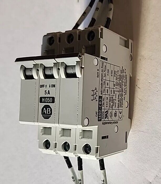 Allen Bradley 1492-CB3 H050 Series C Circuit Breaker, 3 Pole, 5A Free Shipping