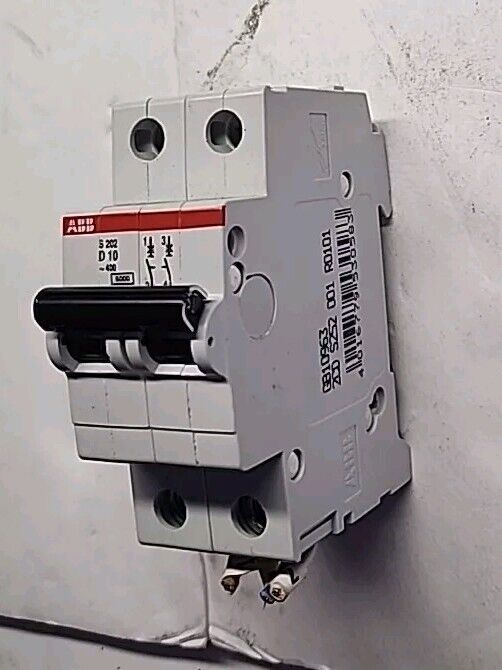 ABB S202-D10 2 POLE 10 AMP CIRCUIT BREAKER - Free Shipping