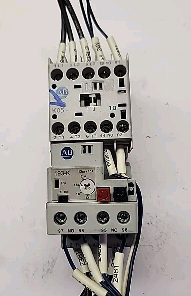 Allen Bradley 100-K05*10 Contactor With 193-KB20 Relay Free Shipping