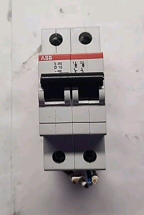 ABB S202-D10 2 POLE 10 AMP CIRCUIT BREAKER - Free Shipping