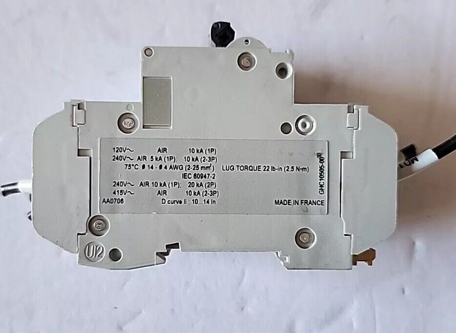 Used MERLIN GERIN Multi9 C60 3-POLE 15A CIRCUIT BREAKER w/Warranty & Free Ship