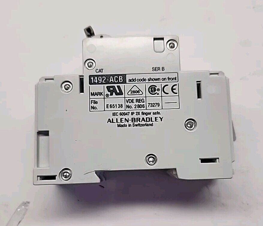 Allen Bradley 2 pole 15 Amp DIN Circuit Breaker 1492-ACB G150 1492-CB1