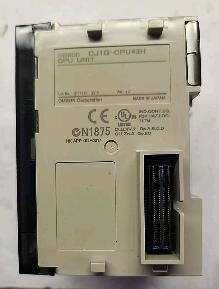 Omron CJ1G-CPU43H CPU Unit with Warranty & Free Shipping