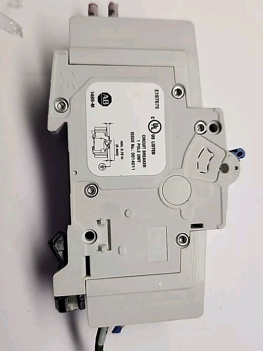 Allen Bradley 1489-M C 5A Amp Din Rail Circuit Breaker With 1489-AMRA3 Contact