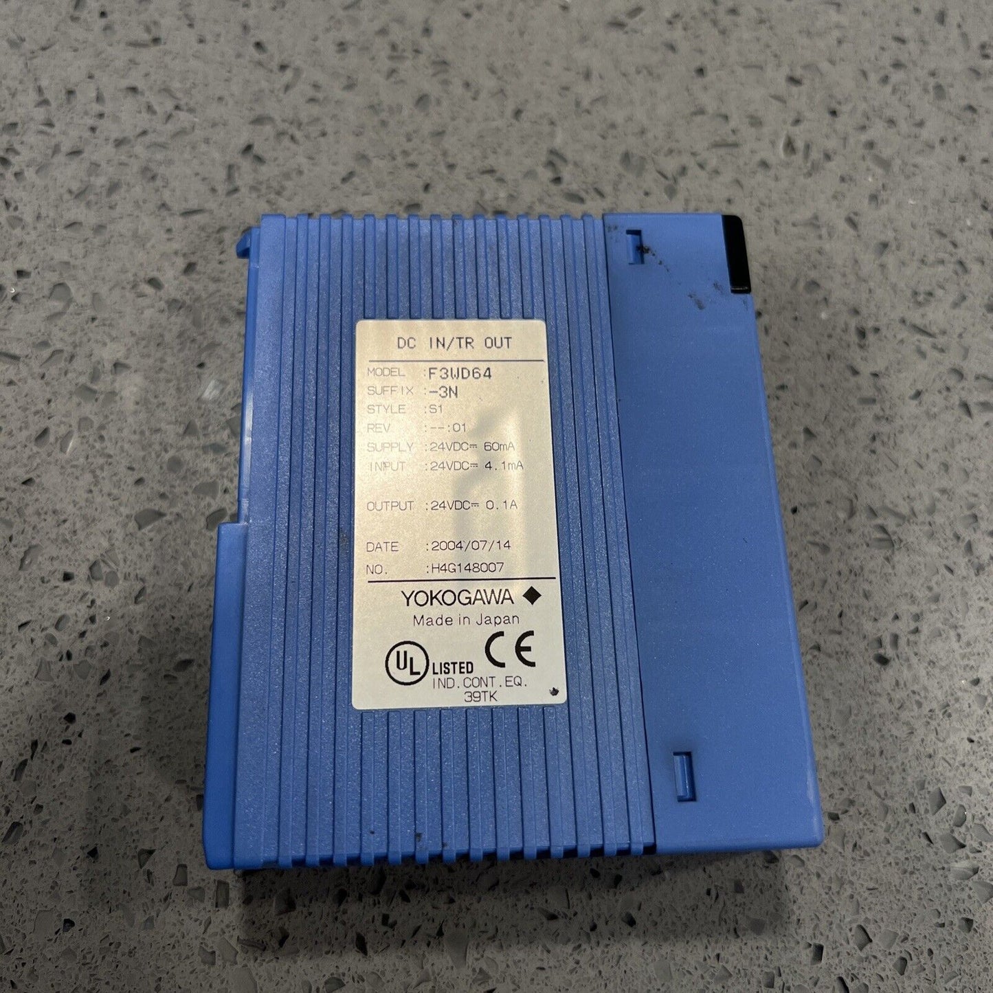 Used YOKOGAWA F3WD64 PLC MODULEDC IN/TR OUT w/ warranty