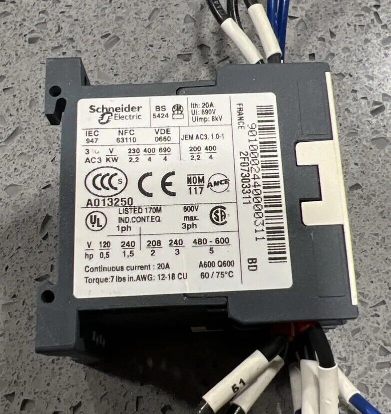 Used Telemecanique LP1K0901BD Contactor 24V with Warranty & Free Shipping