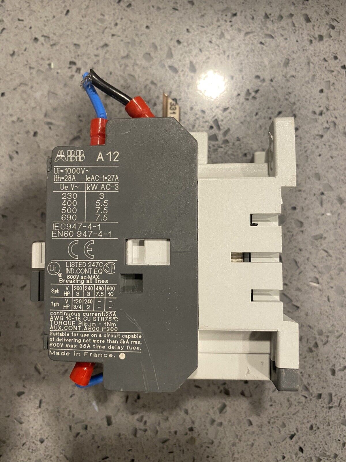 ABB A12-30-01 Contactor 100-120V 50/60Hz w/warranty
