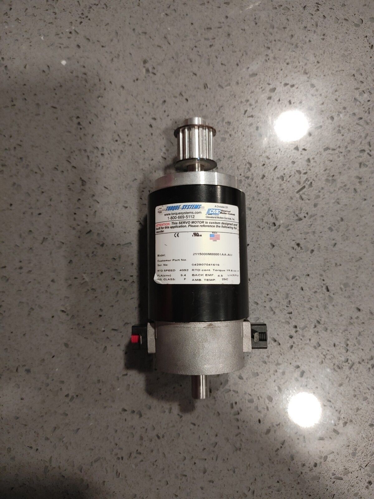 2115000M0000 I AA-AO, Torque Systems, SERVO MOTOR Free Shipping