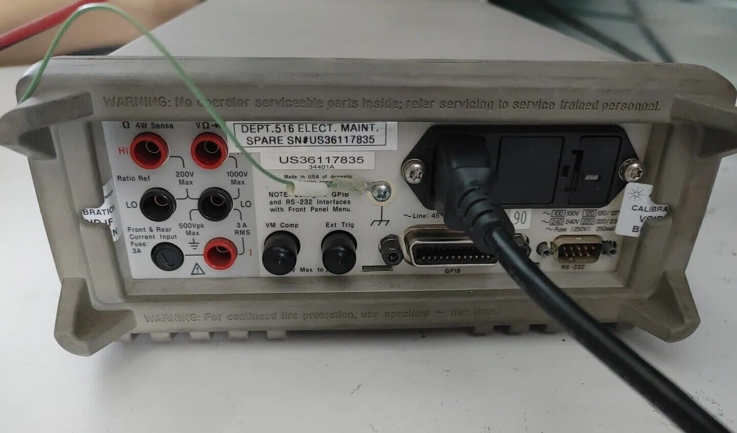 Agilent 34401A Digital Multimeter 6 1/2 Digit with Warranty & Free Shipping
