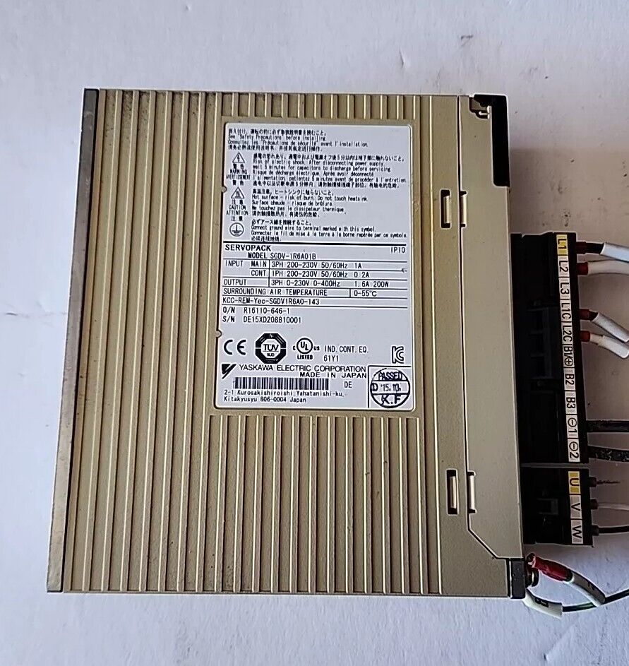YASKAWA SGDV-1R6A01B 200W Servopack with Warranty & Free Shipping