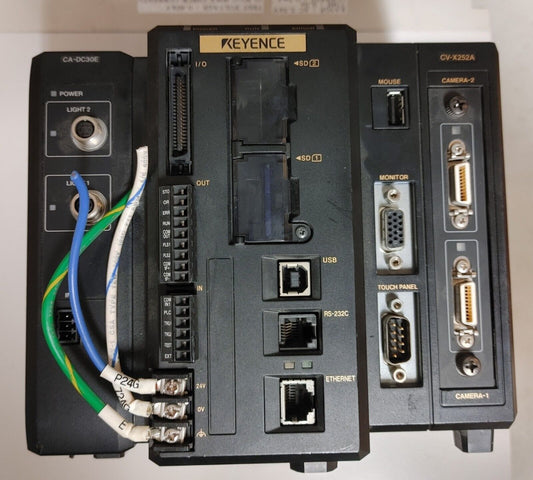 KEYENCE CV-X252A VISION CONTROLLER SYSTEM & CA-DC30E w/warranty