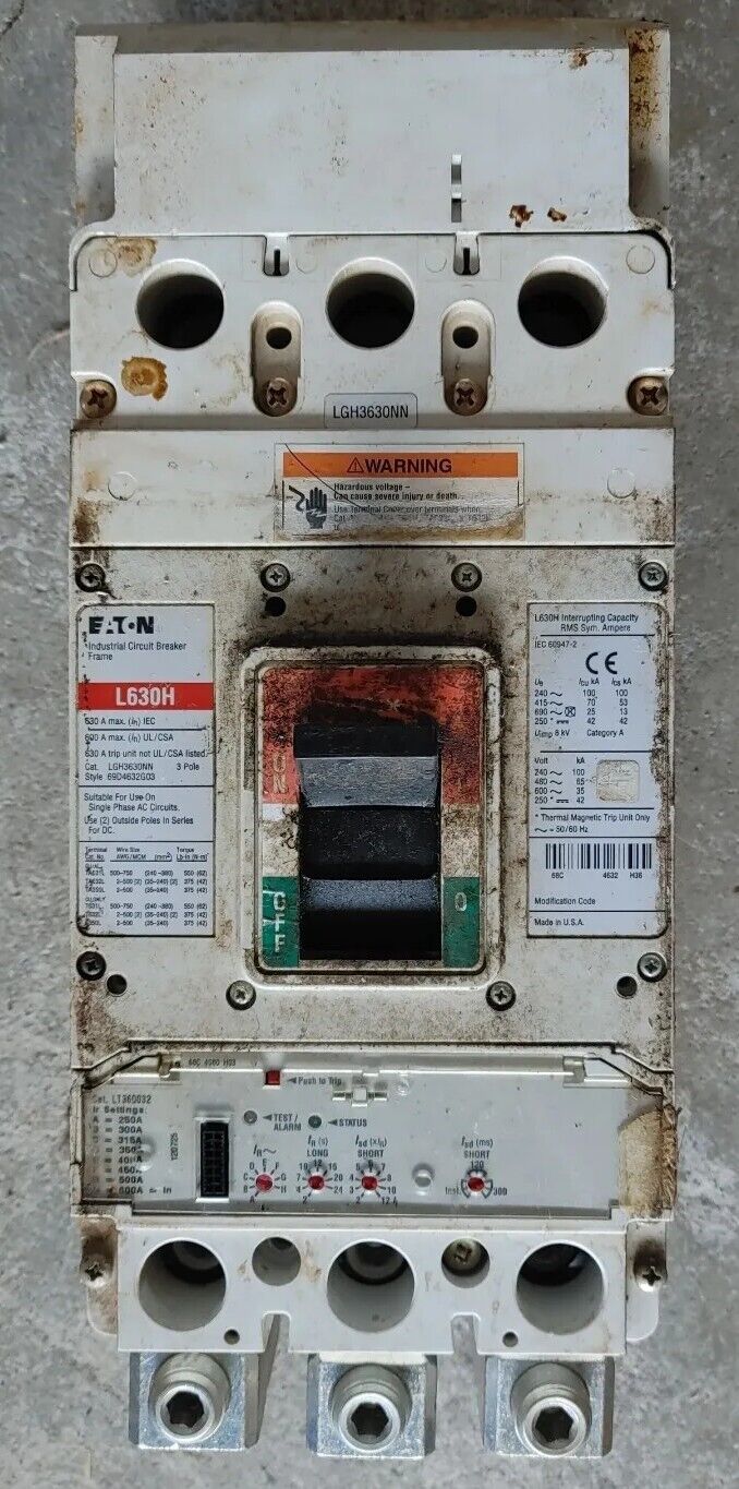 Eaton LGH3630NN Breaker L630H 600A Frame 600A Trip 600V 3 POLE Free Shipping
