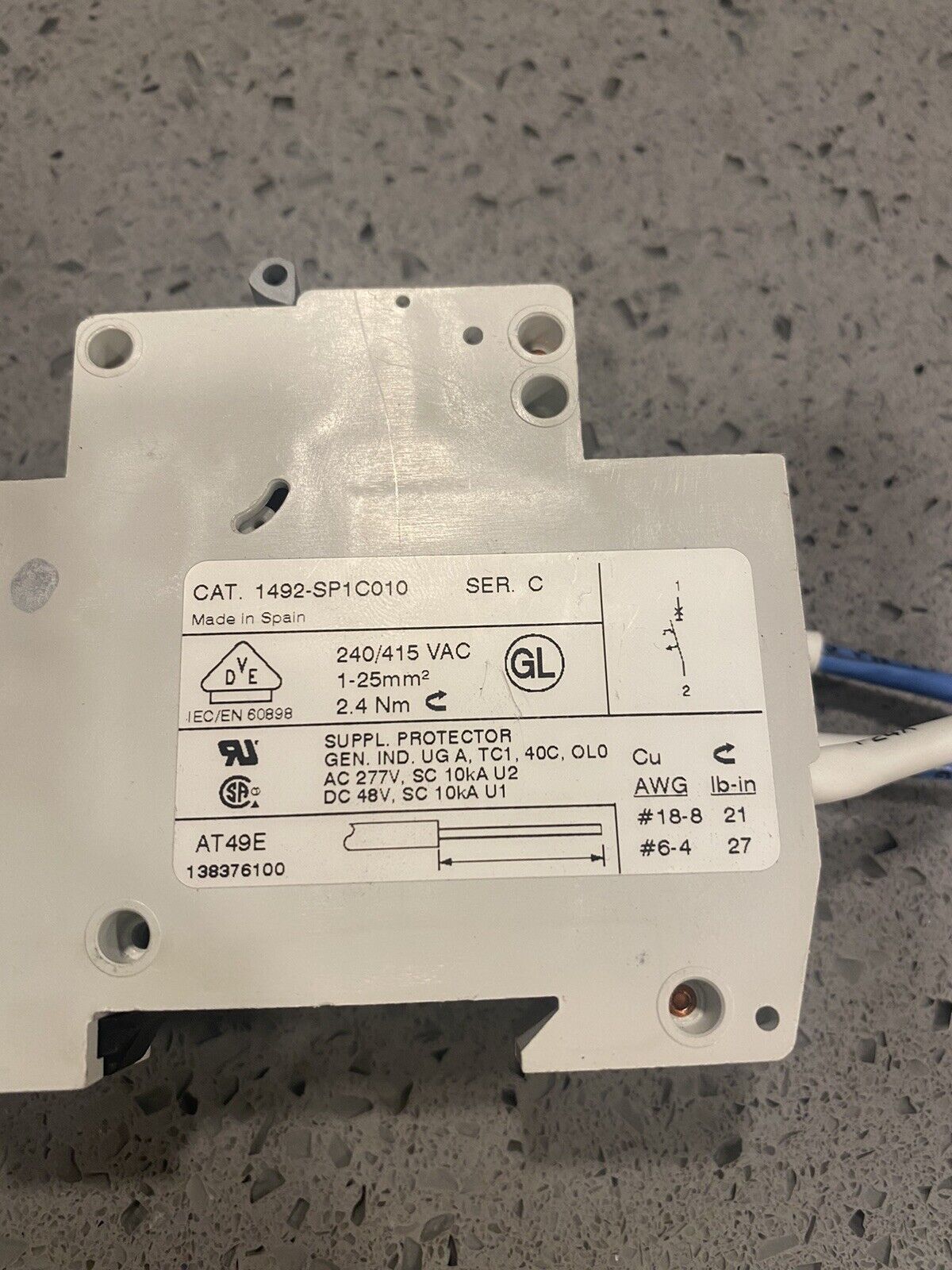 Allen Bradley 1492-SP 1 Pole Circuit Breaker w/warranty