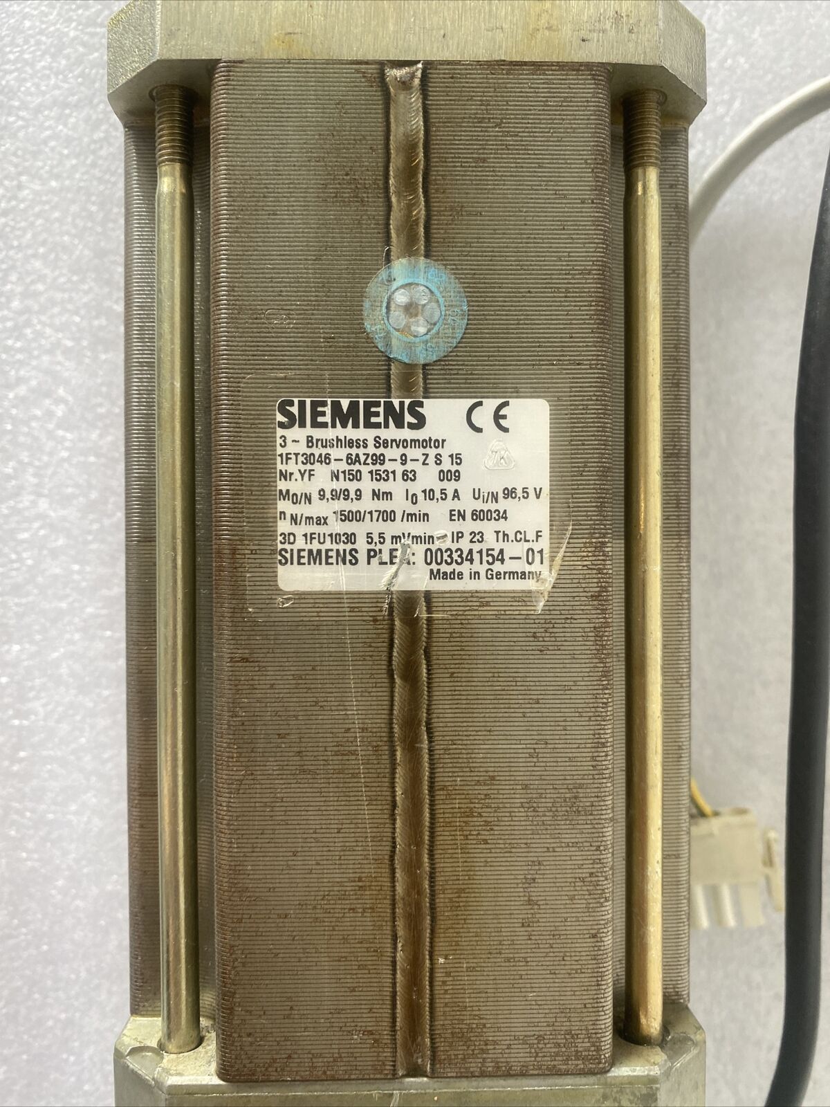Siemens Brushless Servo Motor 1FT3046-6AZ99-9-Z - 00334154S01 w/warranty