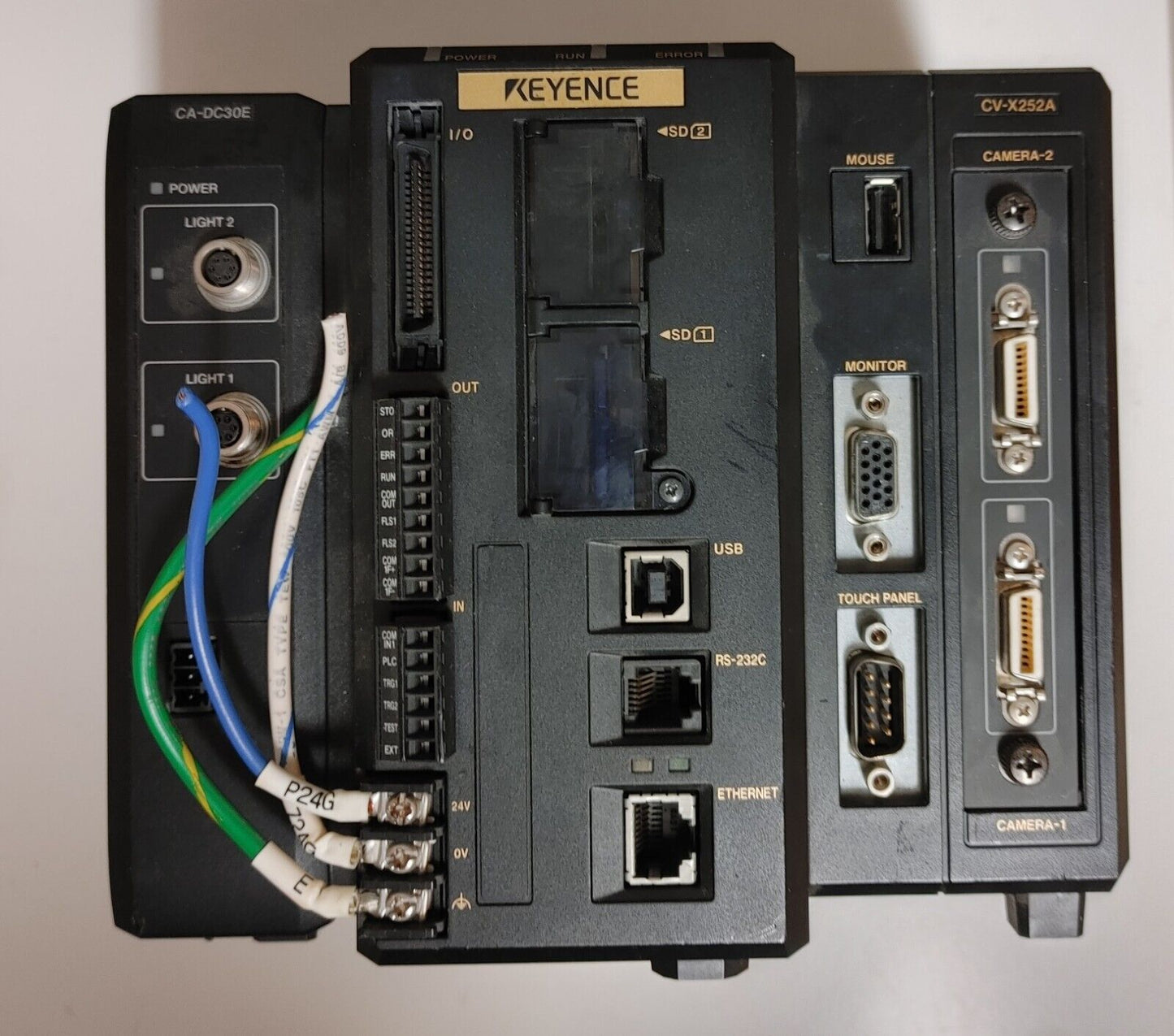 KEYENCE CV-X252A VISION CONTROLLER SYSTEM & CA-DC30E w/warranty