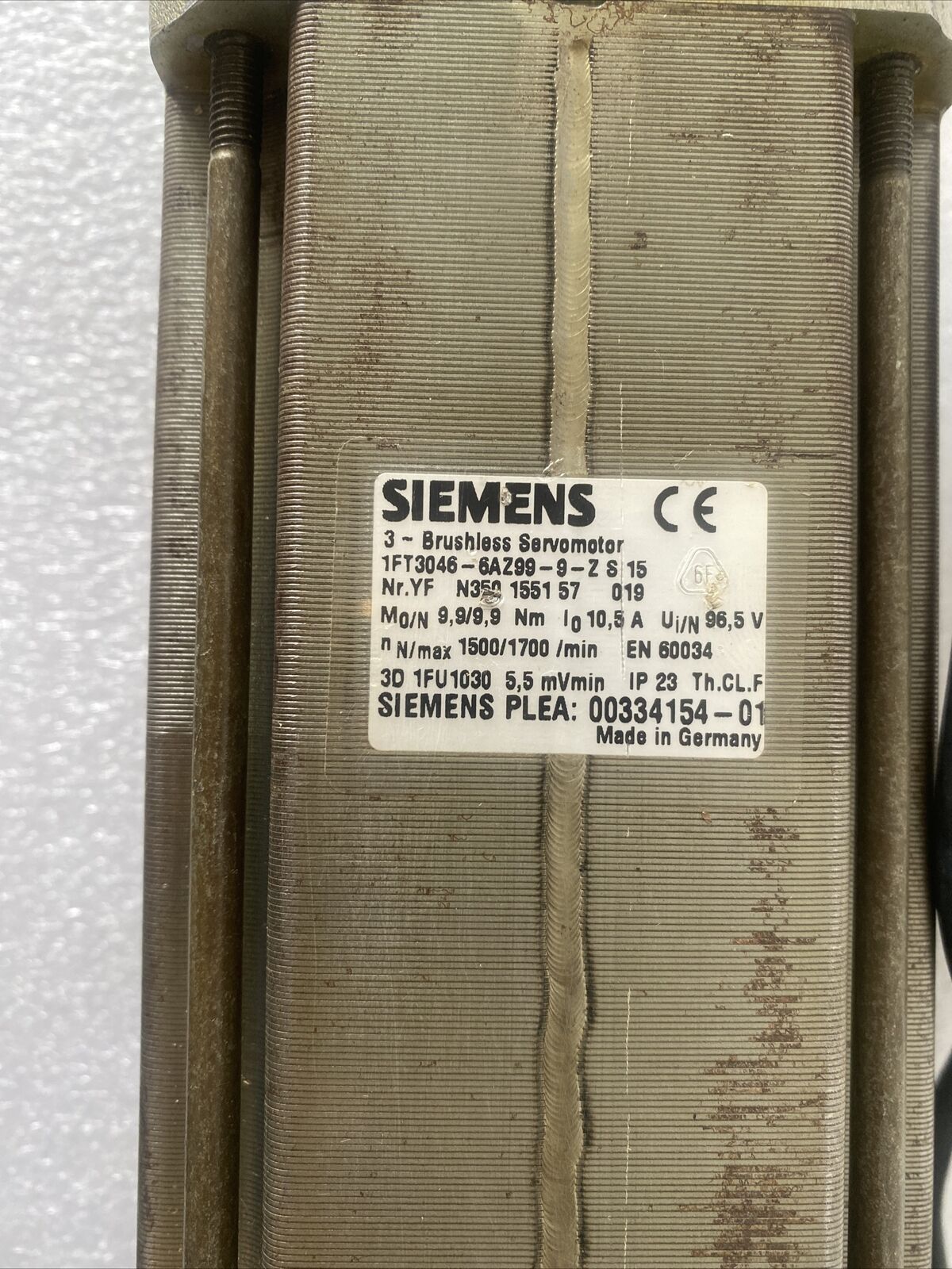 Siemens Brushless Servo Motor 1FT3046-6AZ99-9-Z - 00334154S01 w/warranty