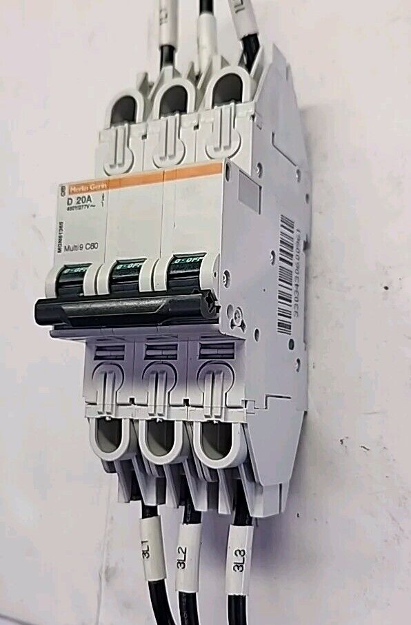 MERLIN GERIN 3 POLE D20A 480Y/277V MULTI9 C60 MGN61365 Free Shipping