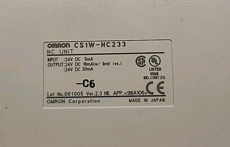 CS1W-NC233 Omron PLC Module with Warranty & Free Shipping