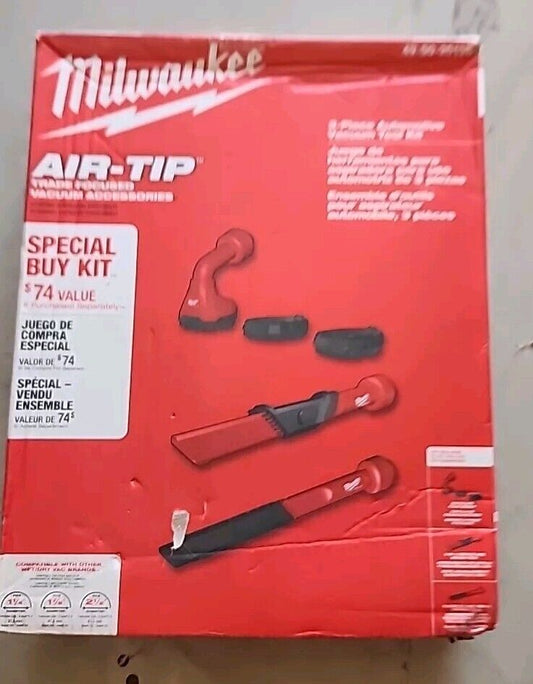 Milwaukee 49-90-2019B AIR-TIP 1-1/4" - 2-1/2" Automotive Kit w/Tools Wet Vac