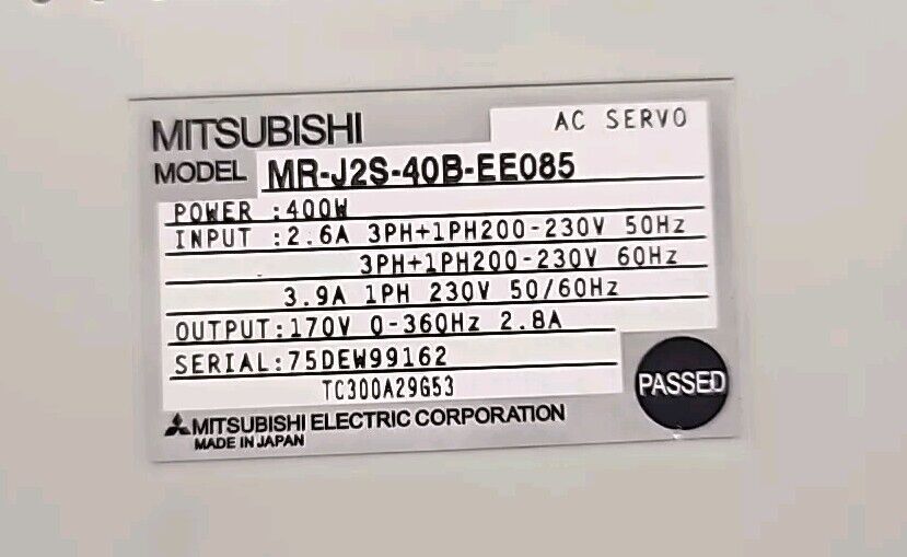 MITSUBISHI MR-J2S-40B-EE085 400W AC Servo Driver - Free Shipping