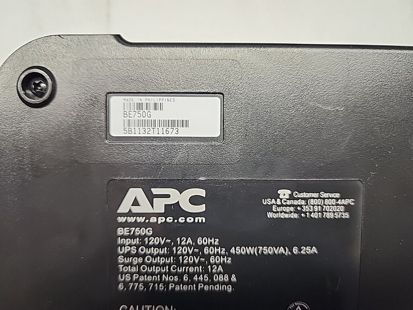 APC Back - UPS ES 750 Battery Backup Surge Protection BE750G - Free Shipping