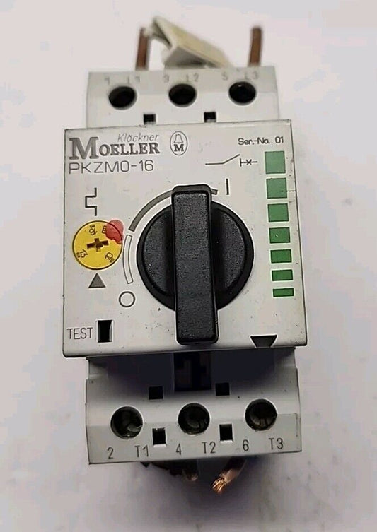 Moeller 16A 1-Pole PKZMO-16 Thermal Magnetic Circuit Breaker w/Warranty