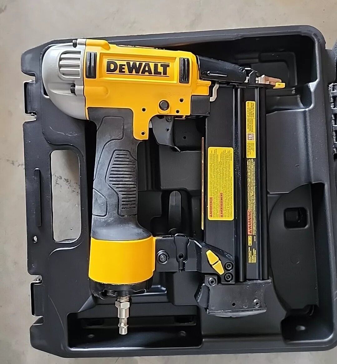 DEWALT DWFP12233 18-Gauge Precision Point Pneumatic Brad Nailer & Case Free Ship