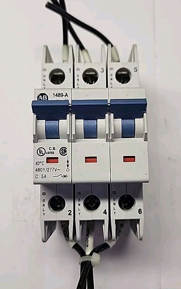 Allen-Bradley 1489-A3C050 Circuit Breaker 5A 3 Pole with Warranty & Free Ship