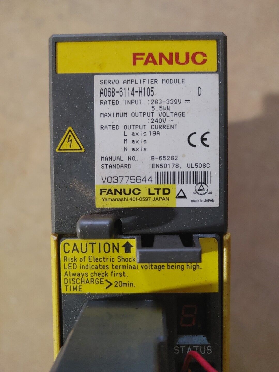 Fanuc A06B-6114-H105 Servo Amplifier Removed From Working Machine - Free Ship