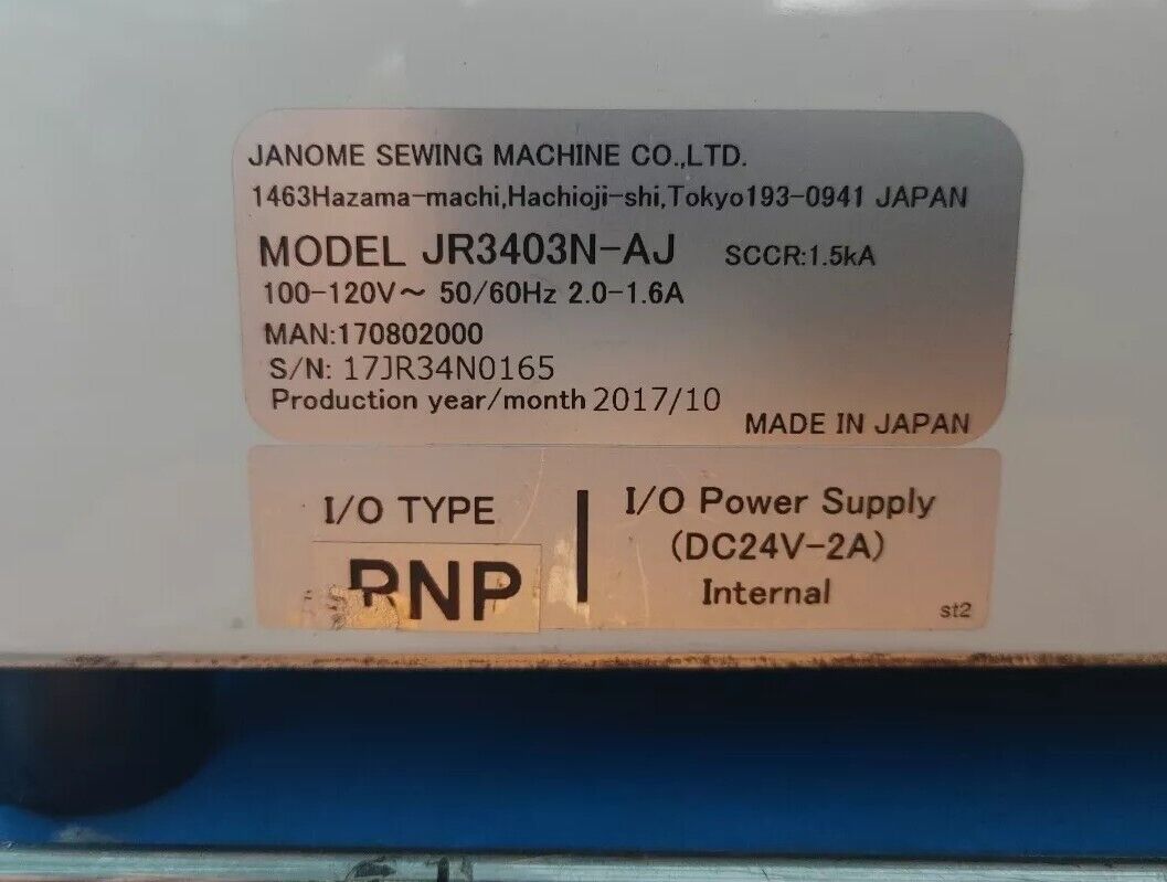 ASG Automation Screw Tightening Robot - Janome Model: JR3403N-AJ. with Warranty