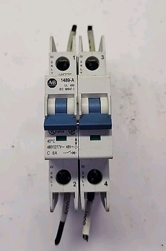 Allen Bradley 2 Pole Auxiliary Switch Ser. A 1489-A2C060 Free Shipping