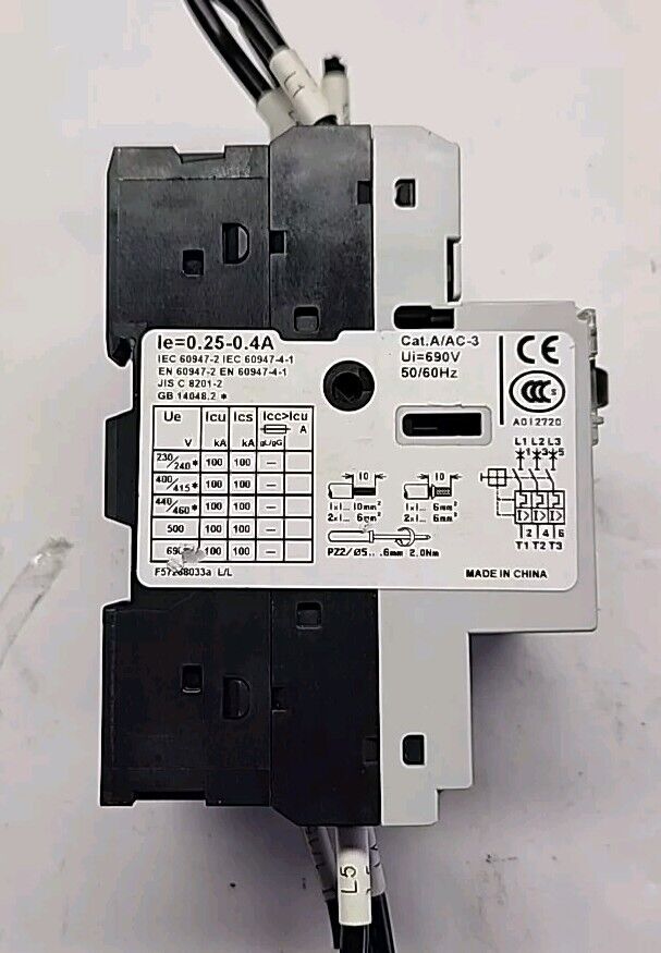 GENERAL ELECTRIC GPS1BSAC 0.25-0.4A With GPAC11LRA Auxiliary Contact Free Ship