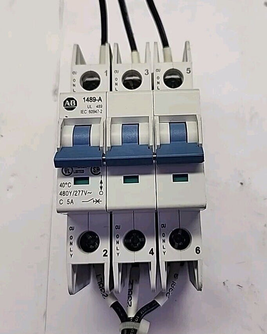 Allen-Bradley 1489-A3C050 Circuit Breaker 5A 3 Pole Free Shipping