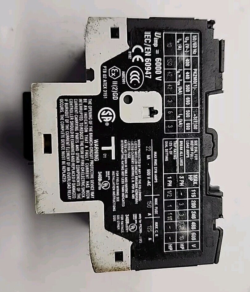 MOELLER PKZMO-10 CIRCUIT BREAKER MANUAL MOTOR PROTECTOR Free Shipping & Warranty