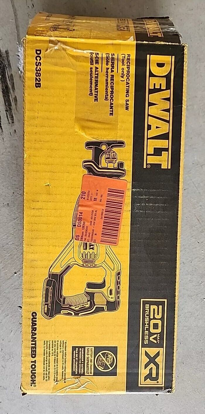 DEWALT DCS382B 20V MAX XR Brushless Cordless Reciprocating Saw, TOOL ONLY