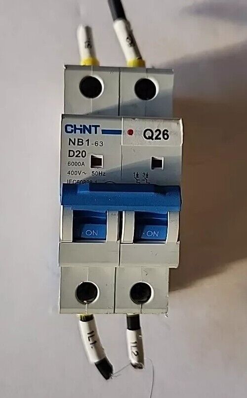 CHiNT NB1-63 D20  2-POLE CIRCUIT BREAKER NB1-D20-2P  with Warranty & Free Ship