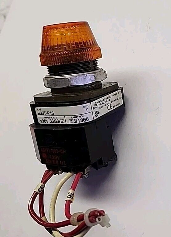 Allen Bradley 800T-P16 Orange Pilot Light Free Shipping