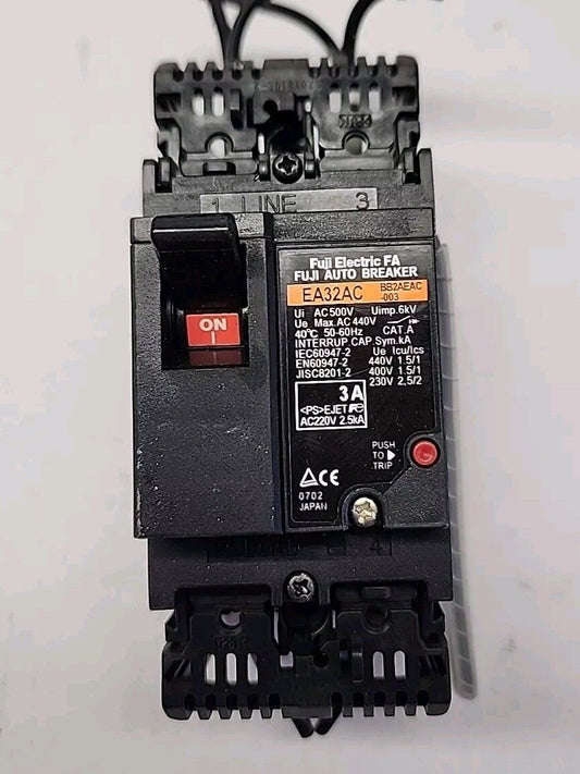 Fuji Electric EA32AC Auto Breaker 3A with Warranty & Free Shipping