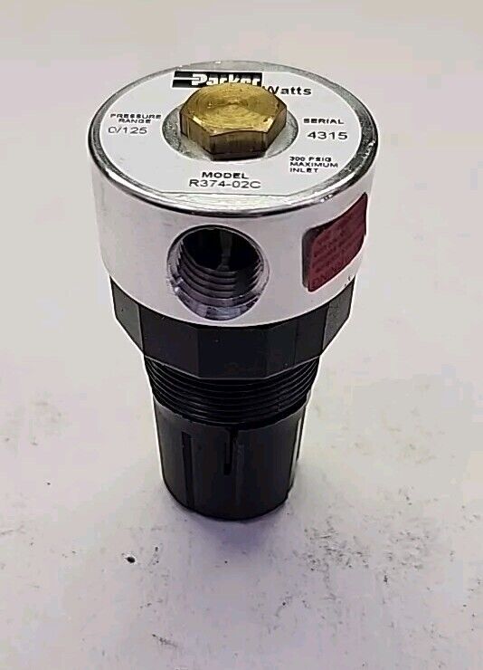 Parker Watts R374-02C Pneumatic Miniature Regulator 300psi 0-125psi 1/4in Npt