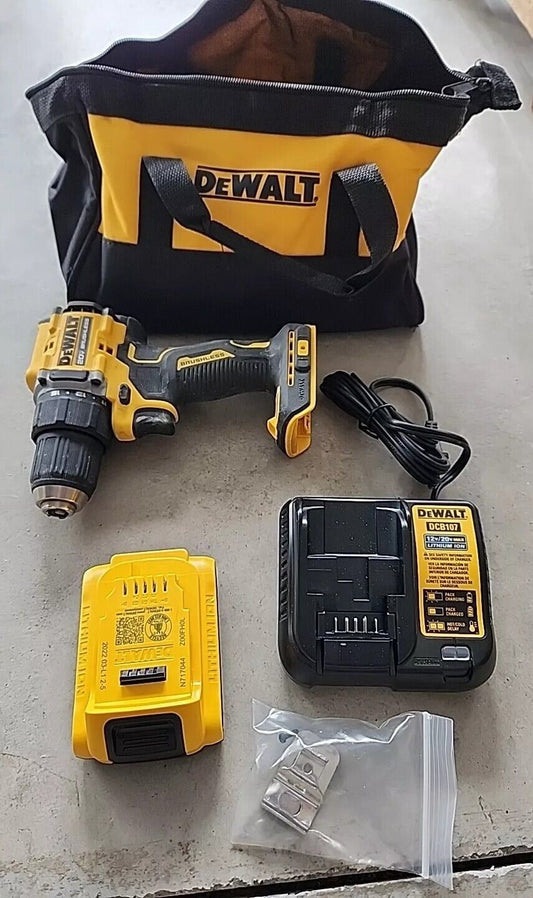 Dewalt DCD794D1 1/2" Drill/Driver 20v 2Ah Battery, Charger & Carry Bag Free Ship