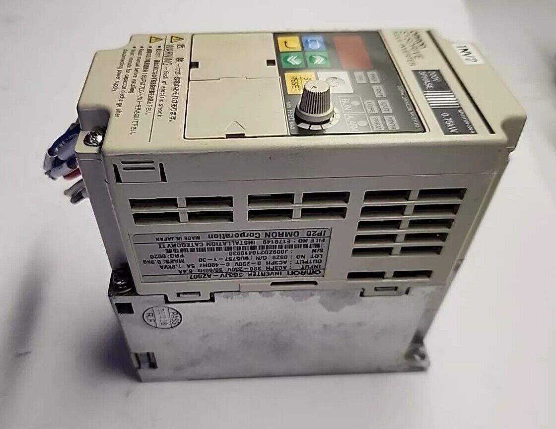 Omron SYSDRIVE 3G3JV-A2007 INVERTER 0.75kw with Warranty & Free Shipping